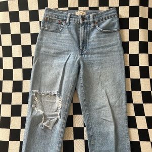 Madewell Vintage Straight Jeans Distressed Details 28P